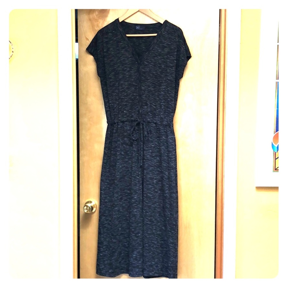 Black/white/grey Gap T-Shirt Maxi Dress